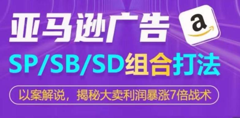 亚马逊SP/SB/SD广告组合打法，揭秘大卖利润暴涨7倍战术-情久项目网