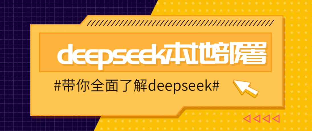 DeepSeek本地部署详细教程,轻松将deepseek部署到你的电脑上-情久项目网
