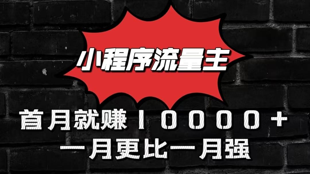小程序流量主首月就赚10000+，一月更比一月强！小本创业首选-情久项目网