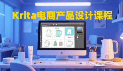 Krita电商产品设计课程，掌握从工具使用到创意落地的全链路设计能力-情久项目网