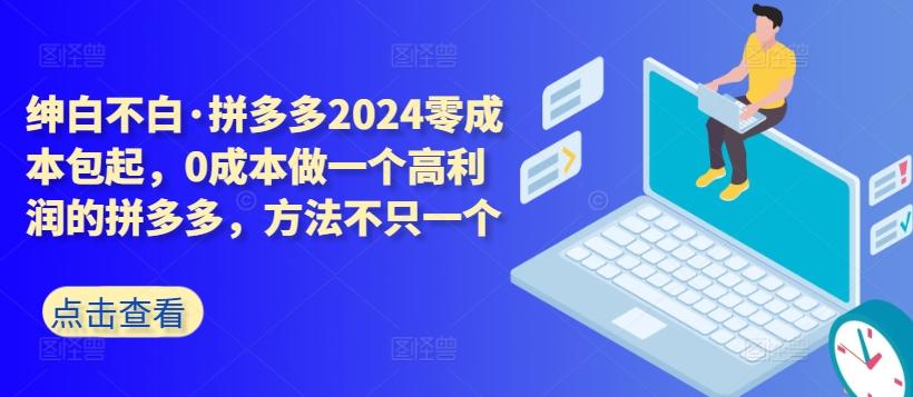 拼多多2024零成本包起，0成本做一个高利润的拼多多，方法不只一个-情久项目网