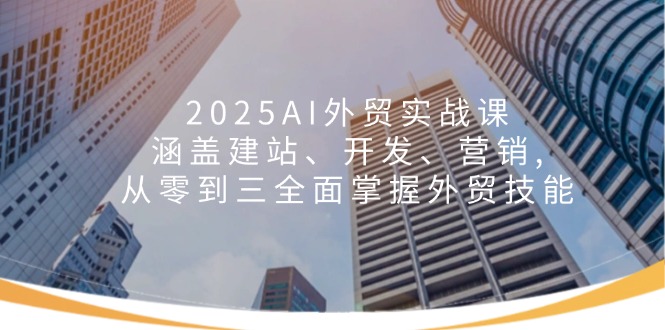 2025AI外贸实战课：涵盖建站、开发、营销, 从零到三全面掌握外贸技能-情久项目网