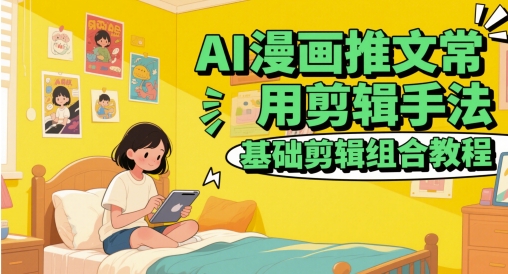 AI漫画推文常用剪辑手法，基础剪辑组合教程-情久项目网