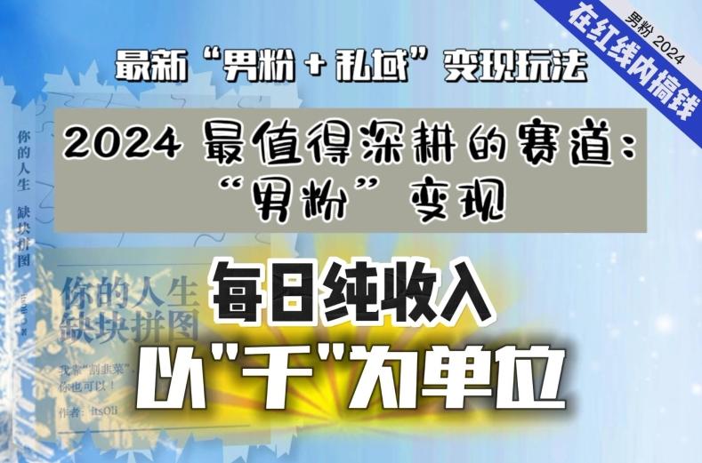 【私域流量最值钱】把“男粉”流量打到手，你便有无数种方法可以轻松变现，每日纯收入以“千”为单位-情久项目网