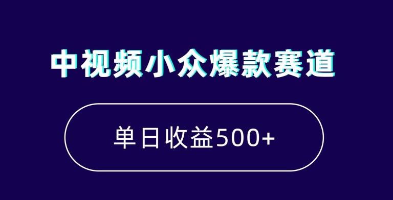 中视频小众爆款赛道，7天涨粉5万+，小白也能无脑操作，轻松月入上万【揭秘】-情久项目网