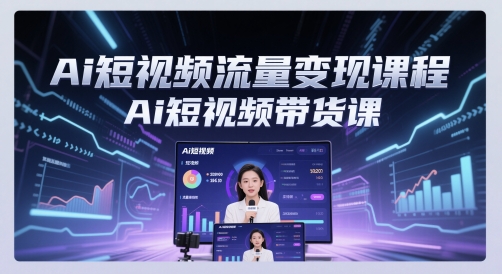 Ai短视频流量变现课程，Ai短视频带货课-情久项目网
