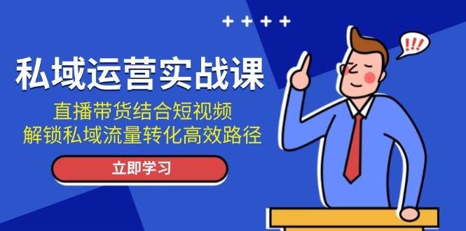私域运营实战课：直播带货结合短视频，解锁私域流量转化高效路径-情久项目网