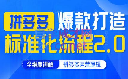 云杉老师·拼多多爆款打造标准化流程2.0-情久项目网