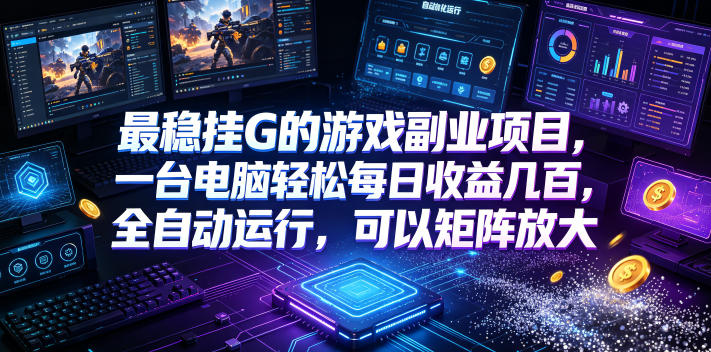 低成本网游挂机项目，单号保底日入100左右，可矩阵放大！合法合规！-情久项目网