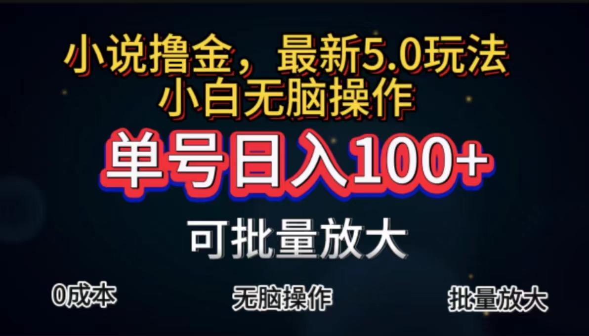 全自动小说撸金，单号日入100+小白轻松上手，无脑操作-情久项目网
