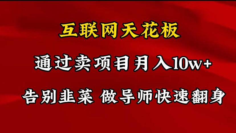 导师训练营互联网的天花板，让你告别韭菜，通过卖项目月入10w+，一定要…-情久项目网