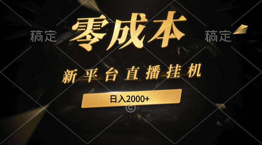 (9841期)新平台直播挂机最新玩法，0成本，不违规，日入2000+-情久项目网