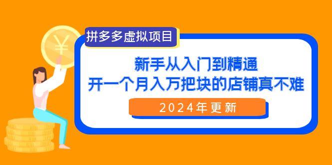 (9744期)拼多多虚拟项目：入门到精通，开一个月入万把块的店铺 真不难(24年更新)-情久项目网