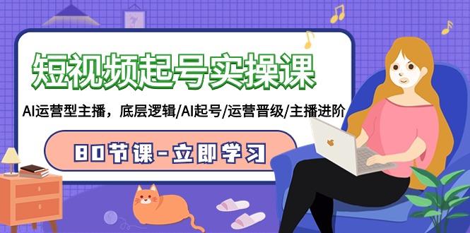 (9470期)短视频起号实操课，AI运营型主播，底层逻辑/AI起号/运营晋级/主播进阶/80节-情久项目网