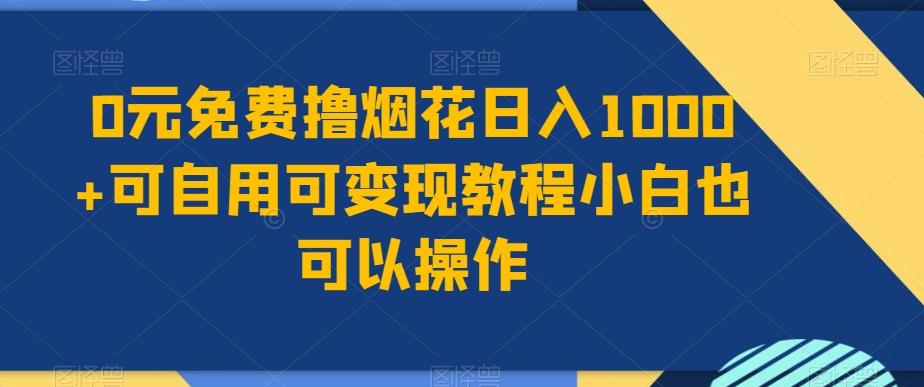 0元免费撸烟花日入1000+可自用可变现教程小白也可以操作，永久免费更新链接-情久项目网