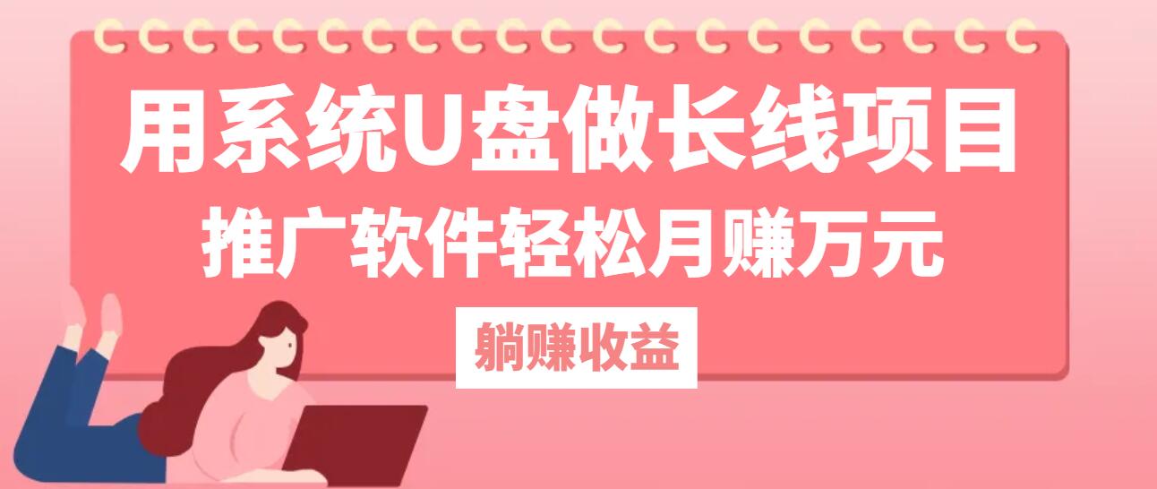 用系统U盘做长线项目，推广软件轻松月赚万元-情久项目网
