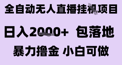 最新全自动抖音无人直播挂G项目，日入2k+ 包落地暴力撸金，小白可做【揭秘】-情久项目网