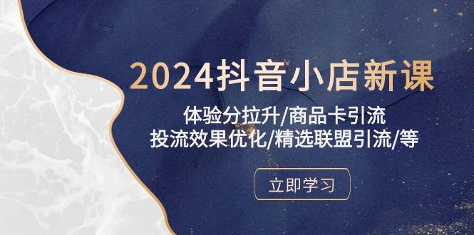 2024抖音小店新课，体验分拉升/商品卡引流/投流效果优化/精选联盟引流/等-情久项目网