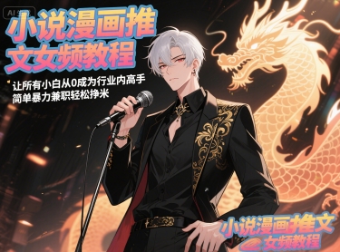 小说漫画推文女频教程，让所有小白从0成为行业内高手，简单暴力兼职轻松挣米-情久项目网