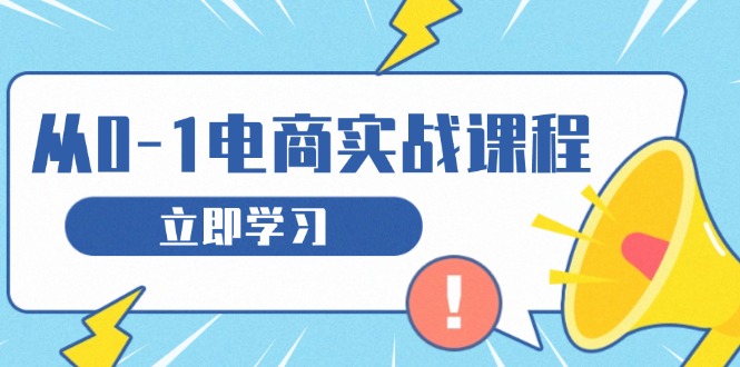 从零做电商实战课程，教你如何获取访客、选品布局，搭建基础运营团队-情久项目网