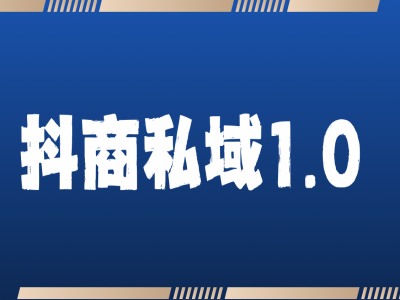 抖商服务私域1.0，抖音引流获客详细教学-情久项目网