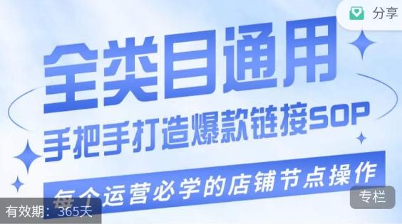 单品爆款打造实操运营，单品爆款从“0”-“1”手把手演练运营步骤-情久项目网