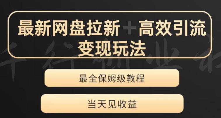 最新最全夸克网盘拉新变现玩法，多种裂变，举一反三变现玩法【揭秘】-情久项目网