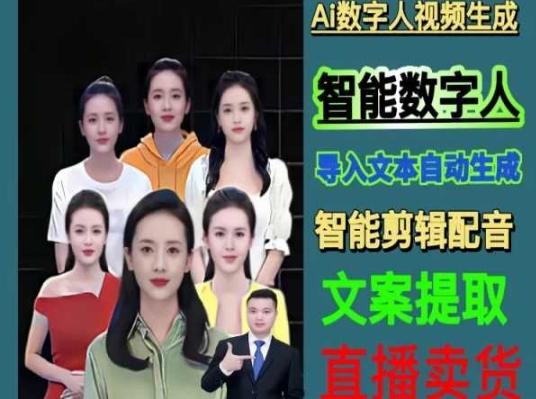 伍老师Ai数字人快速剪辑制作以及变现视频课-情久项目网