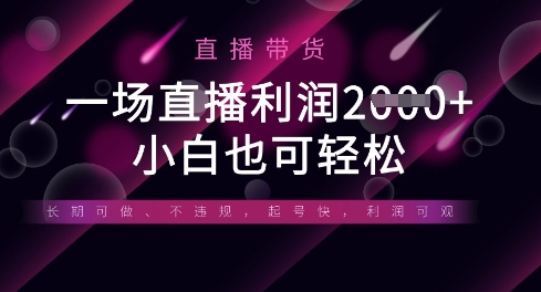 半无人直播带货，一场利润数张，适合所有平台玩法，小白也可轻松-情久项目网
