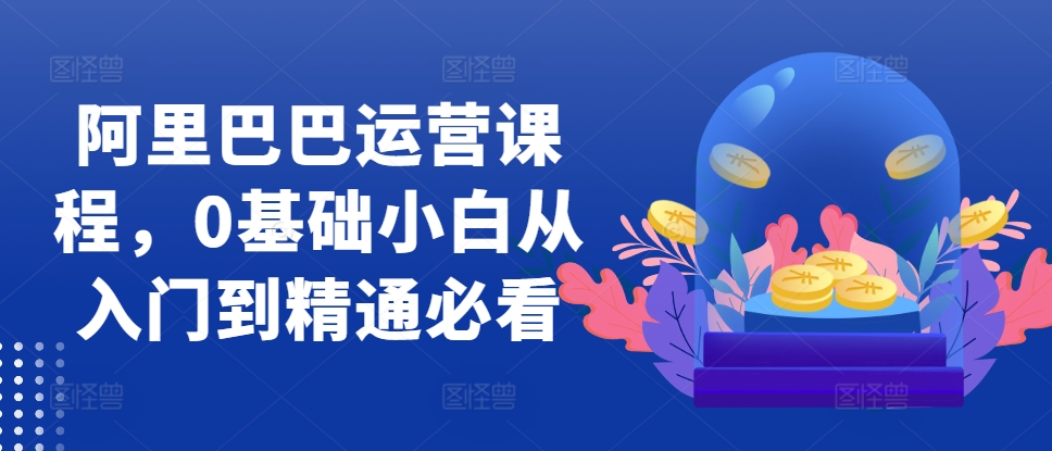 阿里巴巴运营课程，0基础小白从入门到精通必看-情久项目网