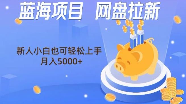 蓝海项目网盘拉新，新人小白也可操作，每月收入5000+-情久项目网