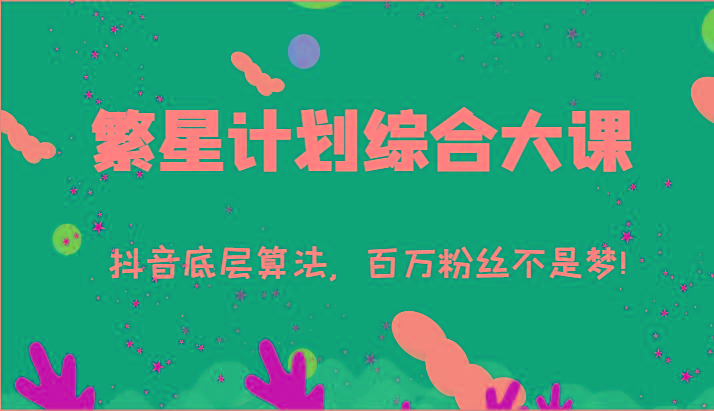 2024繁星计划综合大课：抖音底层算法，百万粉丝不是梦!(77节)-情久项目网