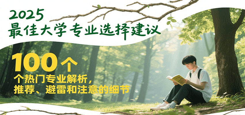 2025最佳大学专业选择建议，100个热门专业解析，推荐、避雷和注意的细节-情久项目网