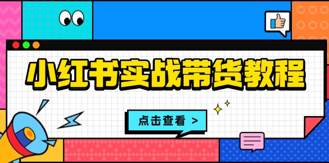小红书实战带货教程：从开店到选品、笔记制作、发货、售后等全方位指导-情久项目网