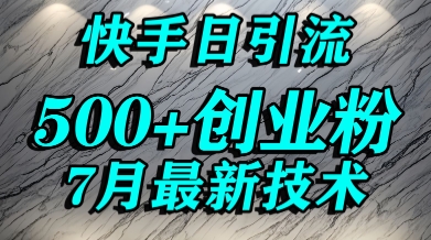 创业粉怎么打？快手精准引流创业粉，宝妈群体日进500+精准流量-情久项目网