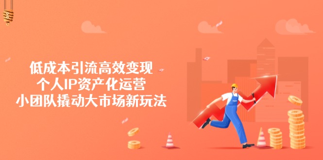 低成本引流高效变现，个人IP资产化运营，小团队撬动大市场新玩法-情久项目网