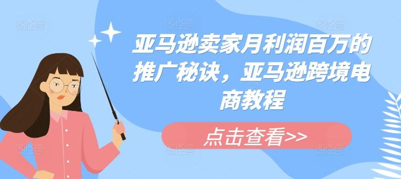 亚马逊卖家月利润百万的推广秘诀，亚马逊跨境电商教程-情久项目网