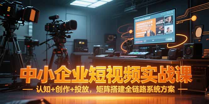 中小企业短视频实战课，认知+创作+投放，矩阵搭建全链路系统方案-情久项目网