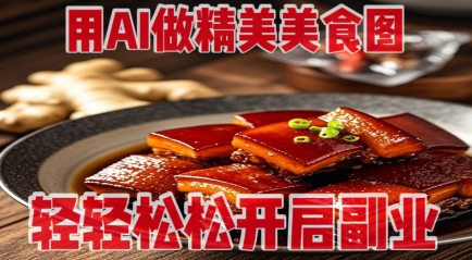 用AI做精美美食图，无需专业设备拍摄，轻轻松松开启副业-情久项目网