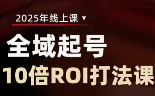 2025全域起号10倍ROI打法课，助你提升直播间的投资回报率-情久项目网