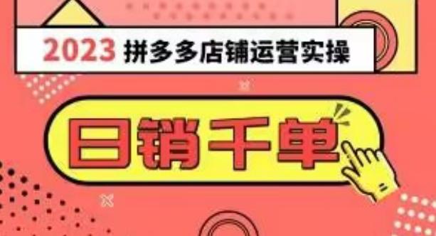 2023拼多多运营实操，每天30分钟日销1000＋，爆款选品技巧大全（10节课）-情久项目网