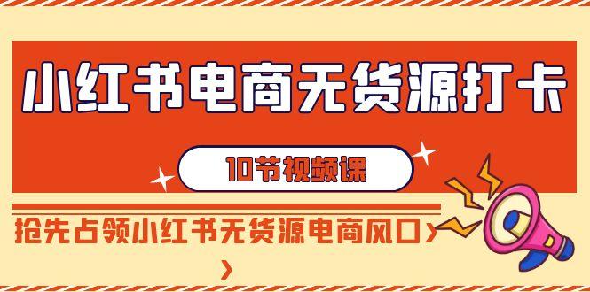 小红书电商无货源打卡，抢先占领小红书无货源电商风口(10节课)-情久项目网