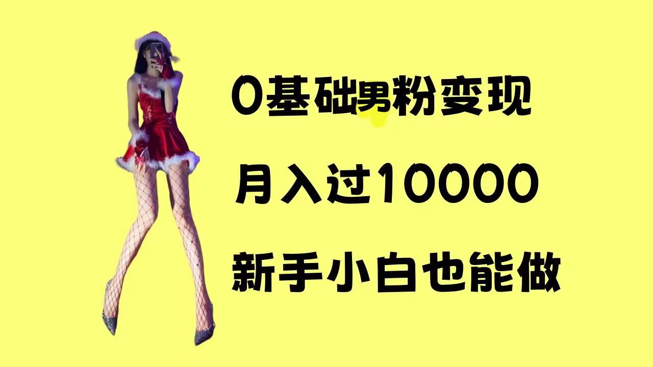 0基础男粉s粉变现，月入过1w+，操作简单，新手小白也能做【揭秘】-情久项目网