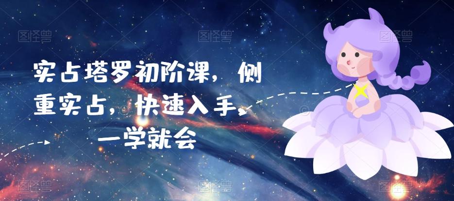 实占塔罗初阶课，侧重实占，快速入手，一学就会-情久项目网