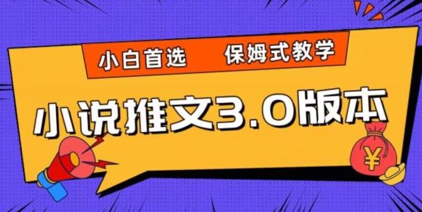 小说推文3.0玩法，日入两千+，保姆式教学，小白首选【揭秘】-情久项目网