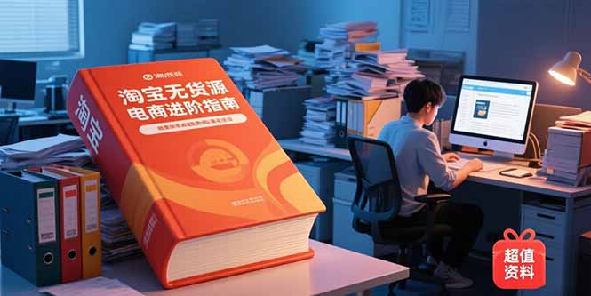 淘宝无货源电商进阶指南，包含新人课、进阶课，配套资料，蓝海选品等-情久项目网