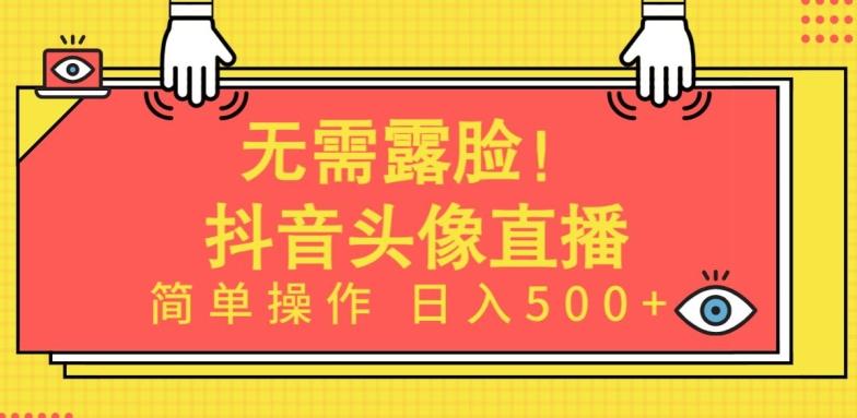 无需露脸，Ai头像直播项目，简单操作日入500+【揭秘】-情久项目网