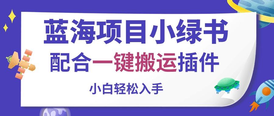 蓝海项目小绿书，配合一键搬运插件，小白轻松入手-情久项目网