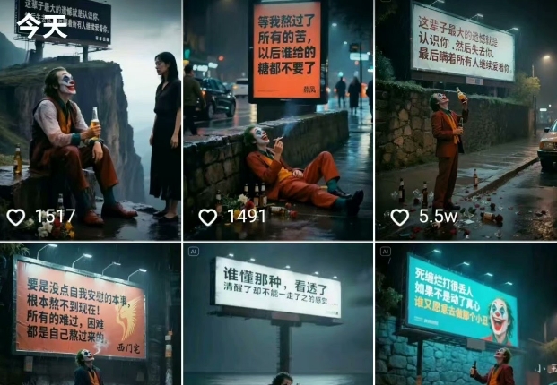 一条视频竟然15W赞！用AI制作小丑自嘲扎心文案视频，当下非常火爆的短视频流量神器-情久项目网