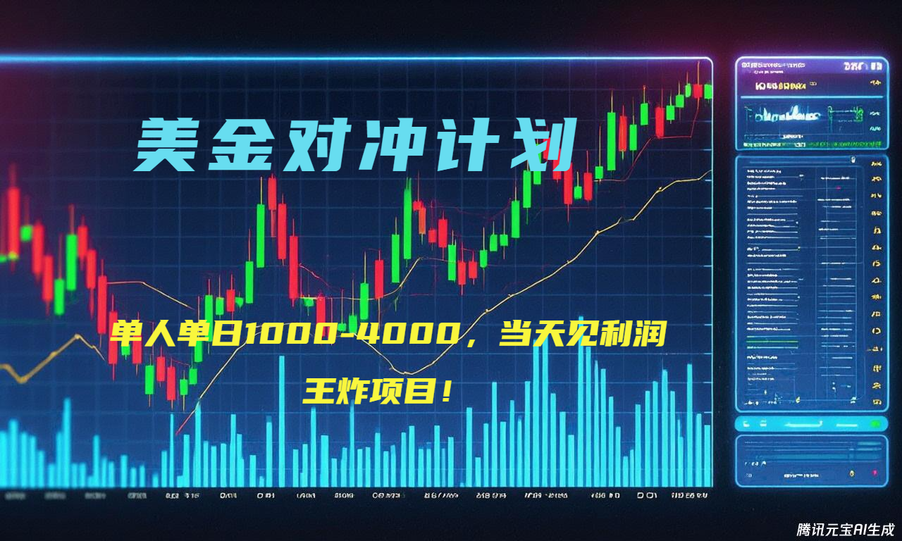 2025年最暴力项目“美金先登计划”最新最强对冲战法，每日实际收益1K-4K-情久项目网